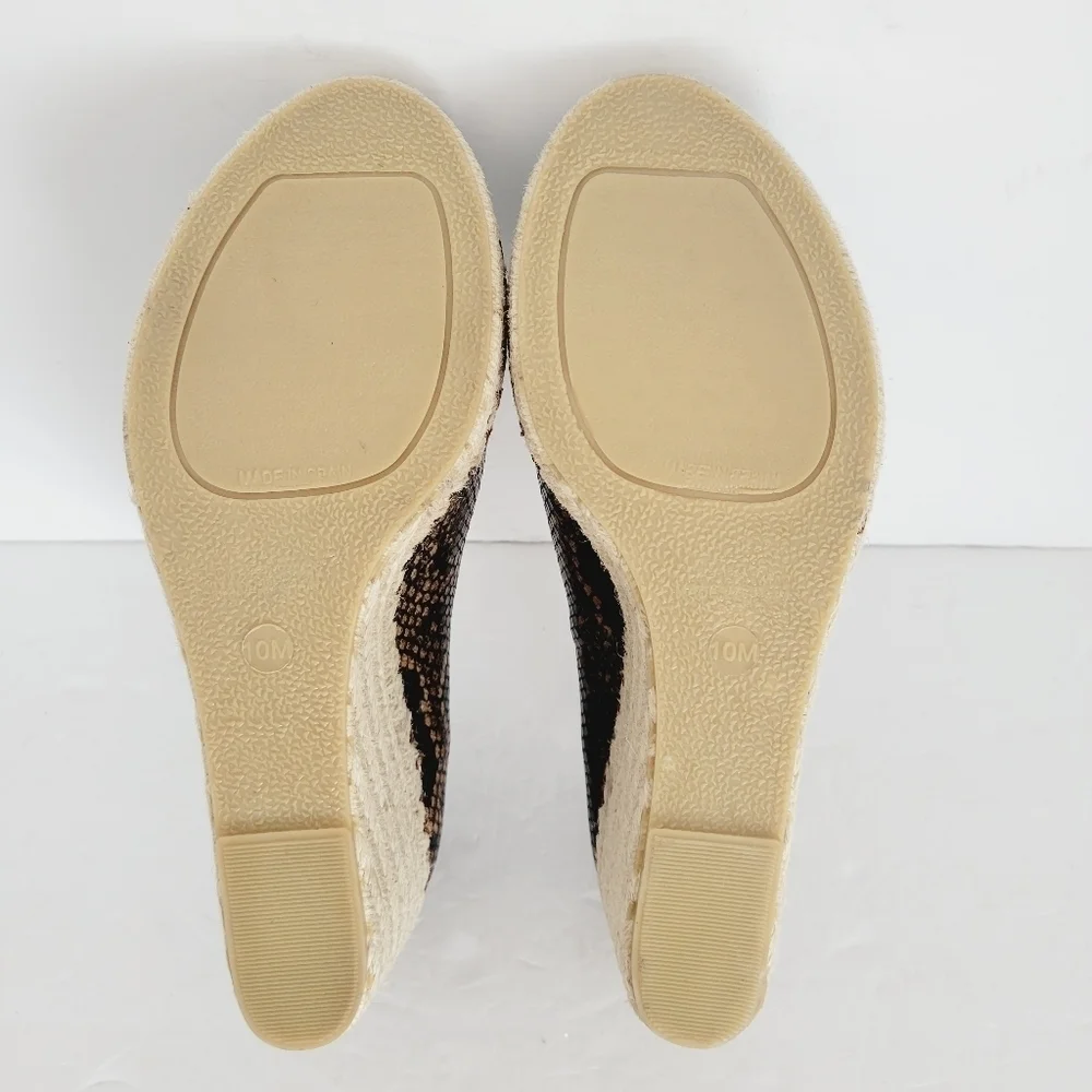NEW Vince Sonora Snakeskin Espadrille Sandals Size 10